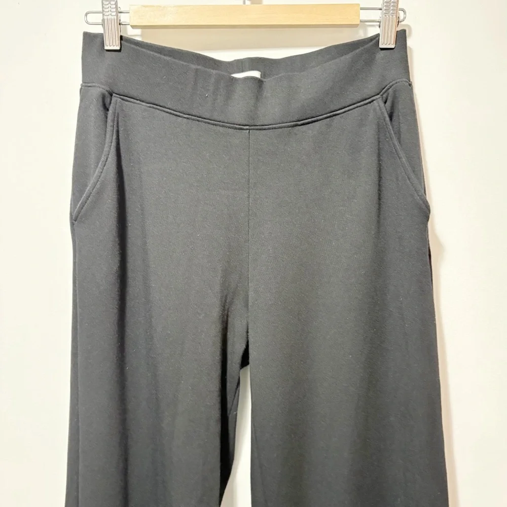 AYR Pants The High Hopes Wide Leg Size Medium Black Pima Cotton Modal Wide Leg - Picture 6 of 16
